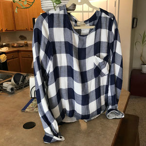 Long sleeve flannel top